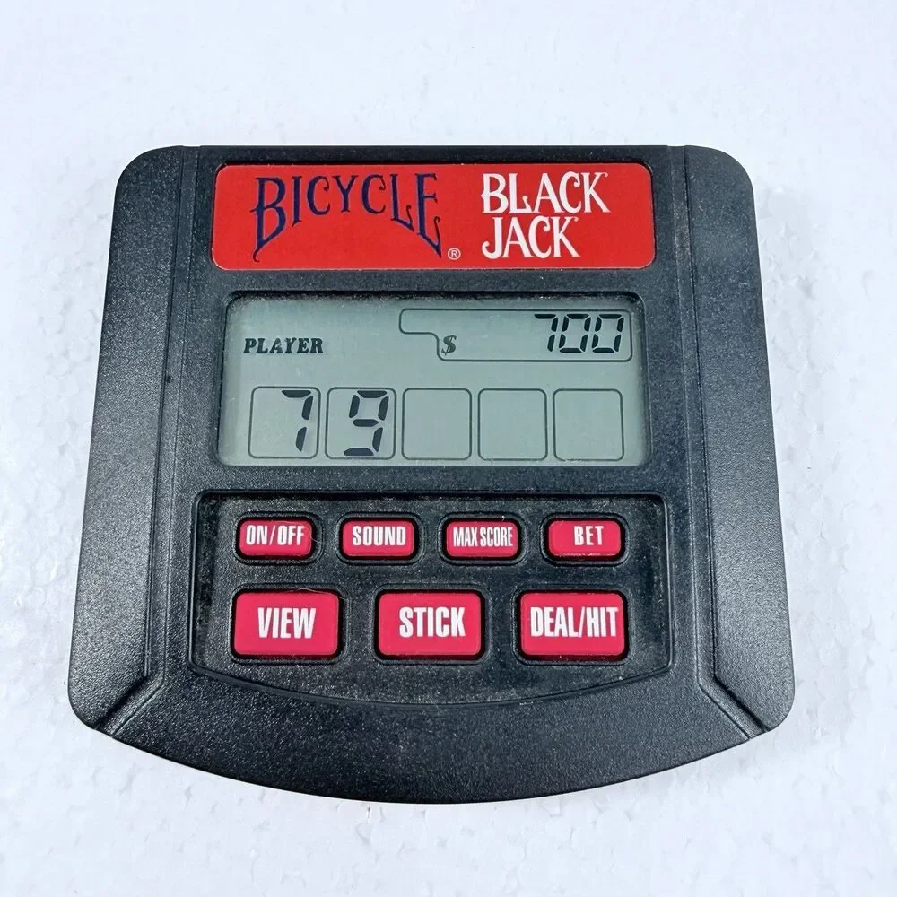Lot Of 3 Vintage Electronic Handheld Casino Games Bicycle BlackJack Slots WORKS